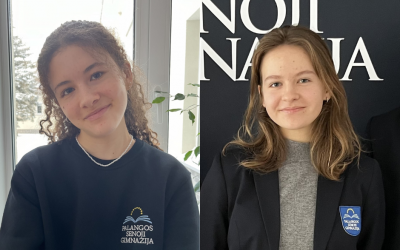 Lietuvių kalbos ir literatūros olimpiados nugalėtojos – Gabrielė Mestanza ir Rūta Šakytė