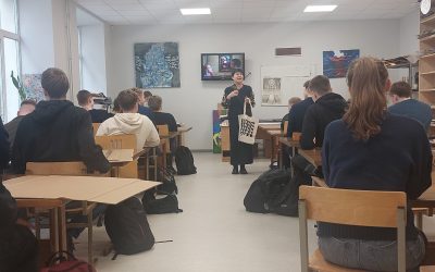 Integruotoje IT, menų ir žurnalistikos pamokoje – apie autorių teises