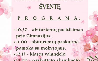 Paskutinį gegužės penktadienį – Paskutinio skambučio abiturientams šventė!