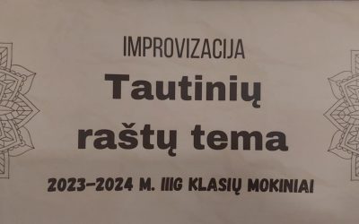 Trečiokų gimnazistų paroda-improvizacija tautinių raštų tema